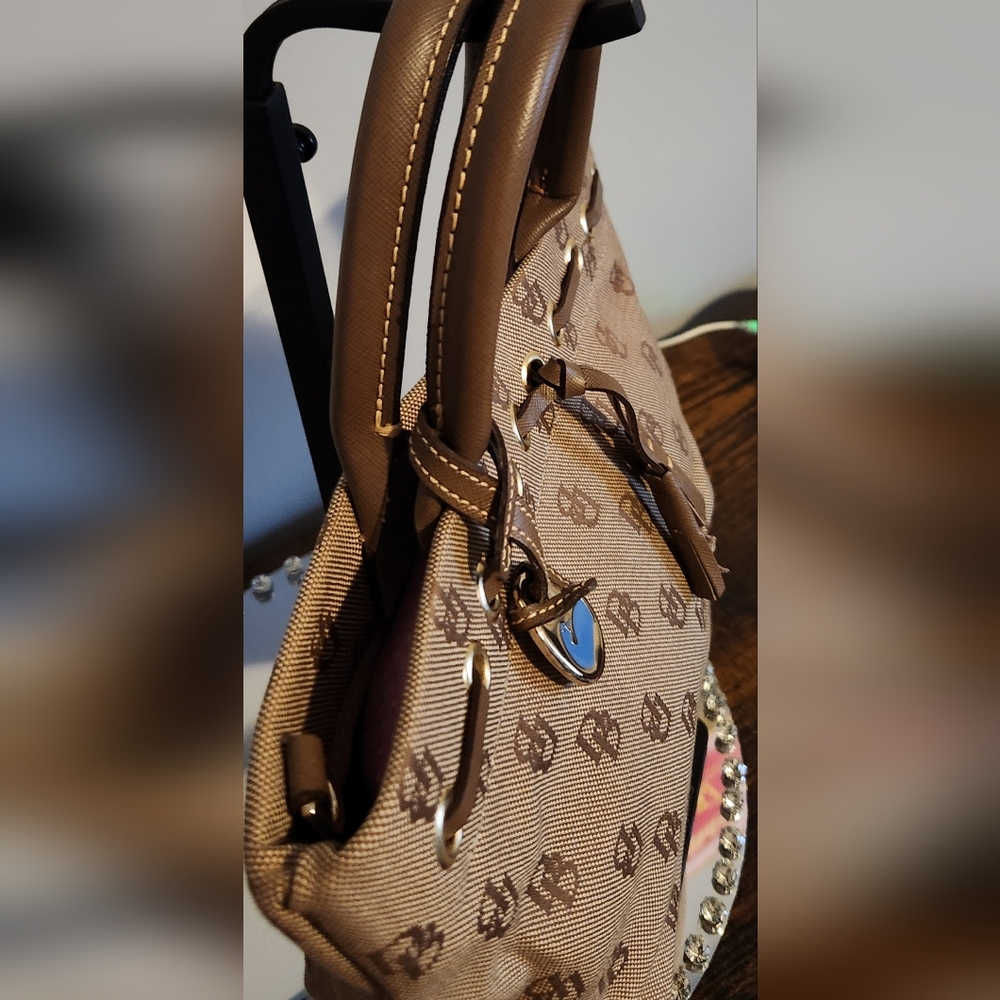 Dooney & Bourke Signature Tulip Tassel Monogram Tote. EUC - Picture 4 of 17